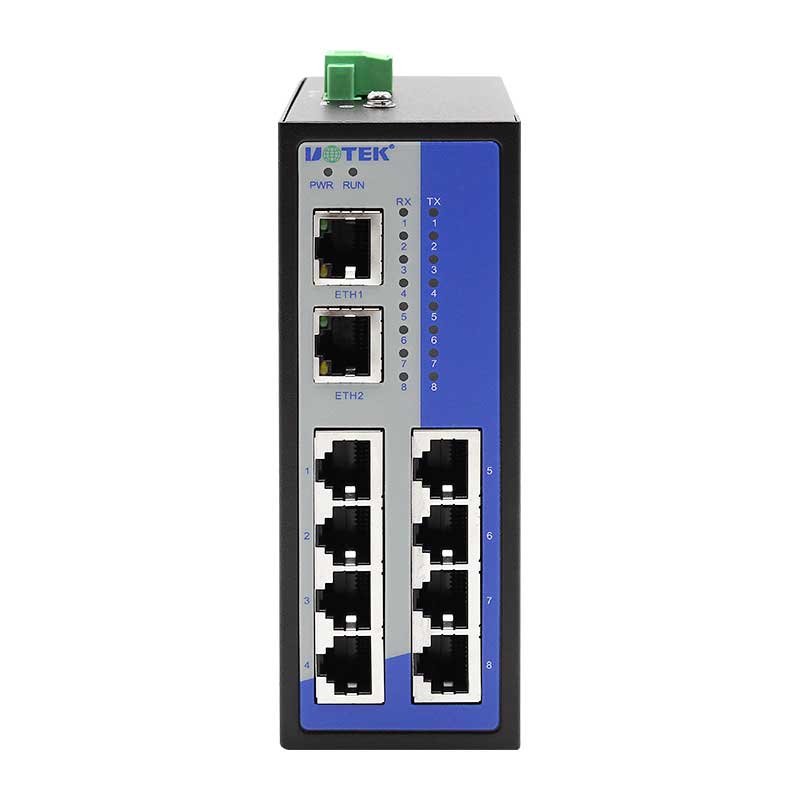 导轨式8口Modbus网关