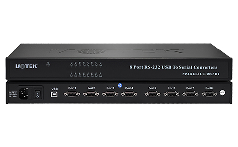 工业USB转8口串口扩展坞_LQ-2003B1 USB转LQ-232八口转换器 （USB V2.0)
