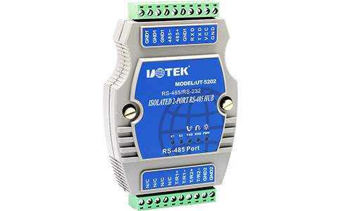 工业级串口集线器_LQ-5202 LQ-232/LQ-485转2PORT LQ-485导轨式集线器