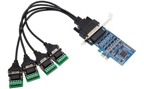 工业PCI-E转多口串口卡_LQ-7924 PCI-E转4口LQ-485/422多串口卡